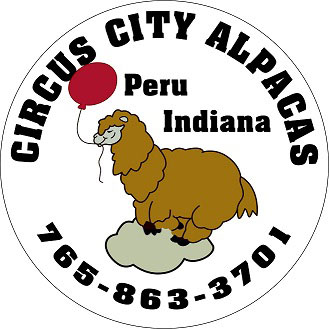Circus City Alpacas alpaca farm logo in Peru, Indiana