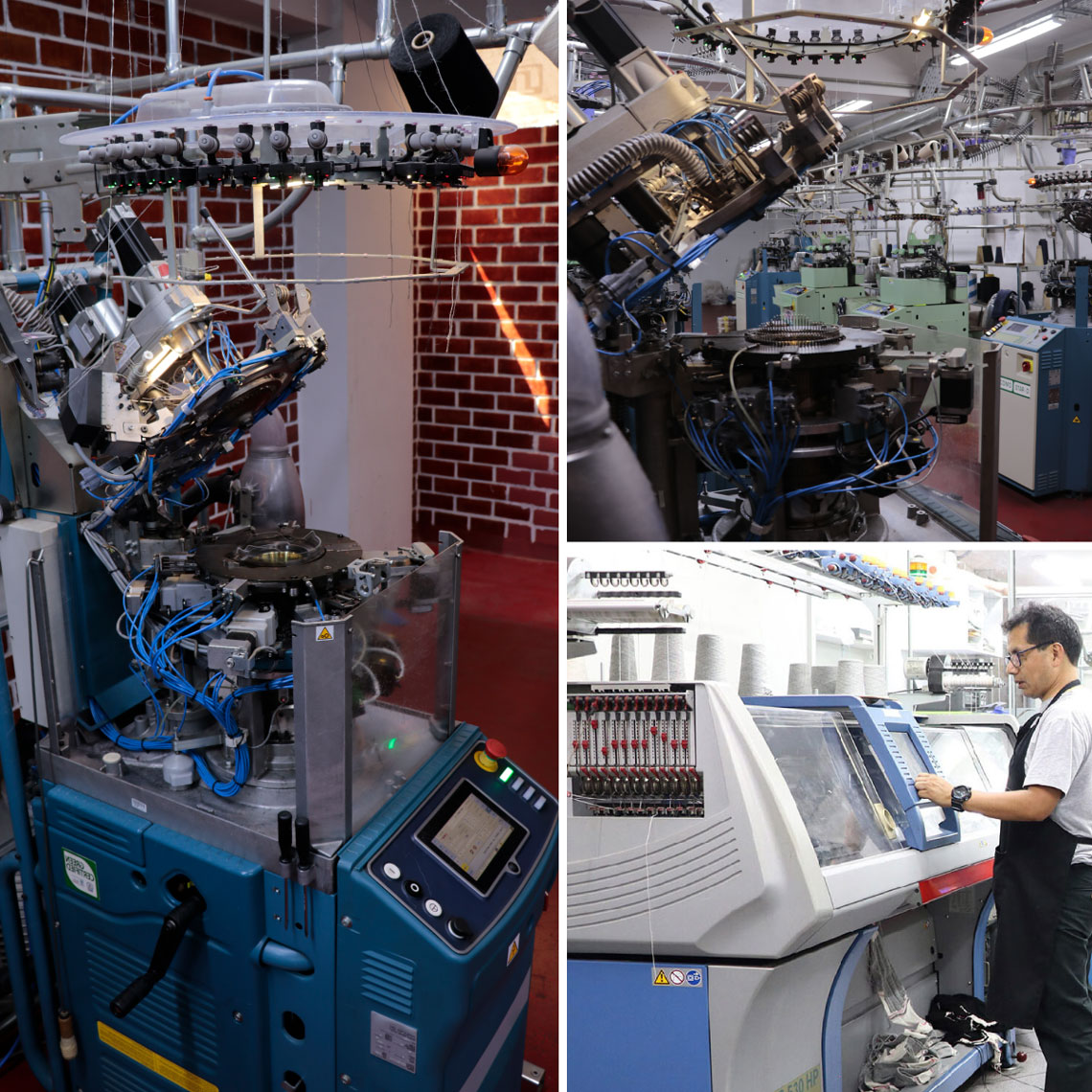 Our production combines tradition with cutting-edge technology. We use state-of-the-art German machinery for sweaters and accessories, and specialized Italian technology for sock manufacturing. This allows us to ensure the highest quality in every garment, preserving the softness and durability of authentic alpaca fiber.