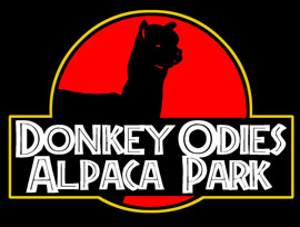 Donkey Odie's Alpaca Park Logo