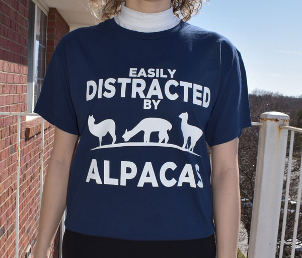 Easily Distracted By Alpacas T-Shirt